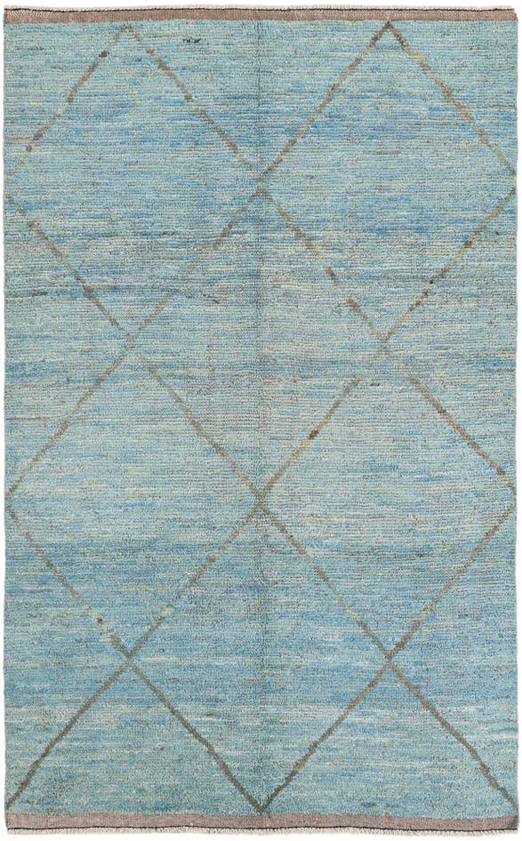 Detail image of 6' x 9' 7 Hand Knotted Moroccan Wool Rug