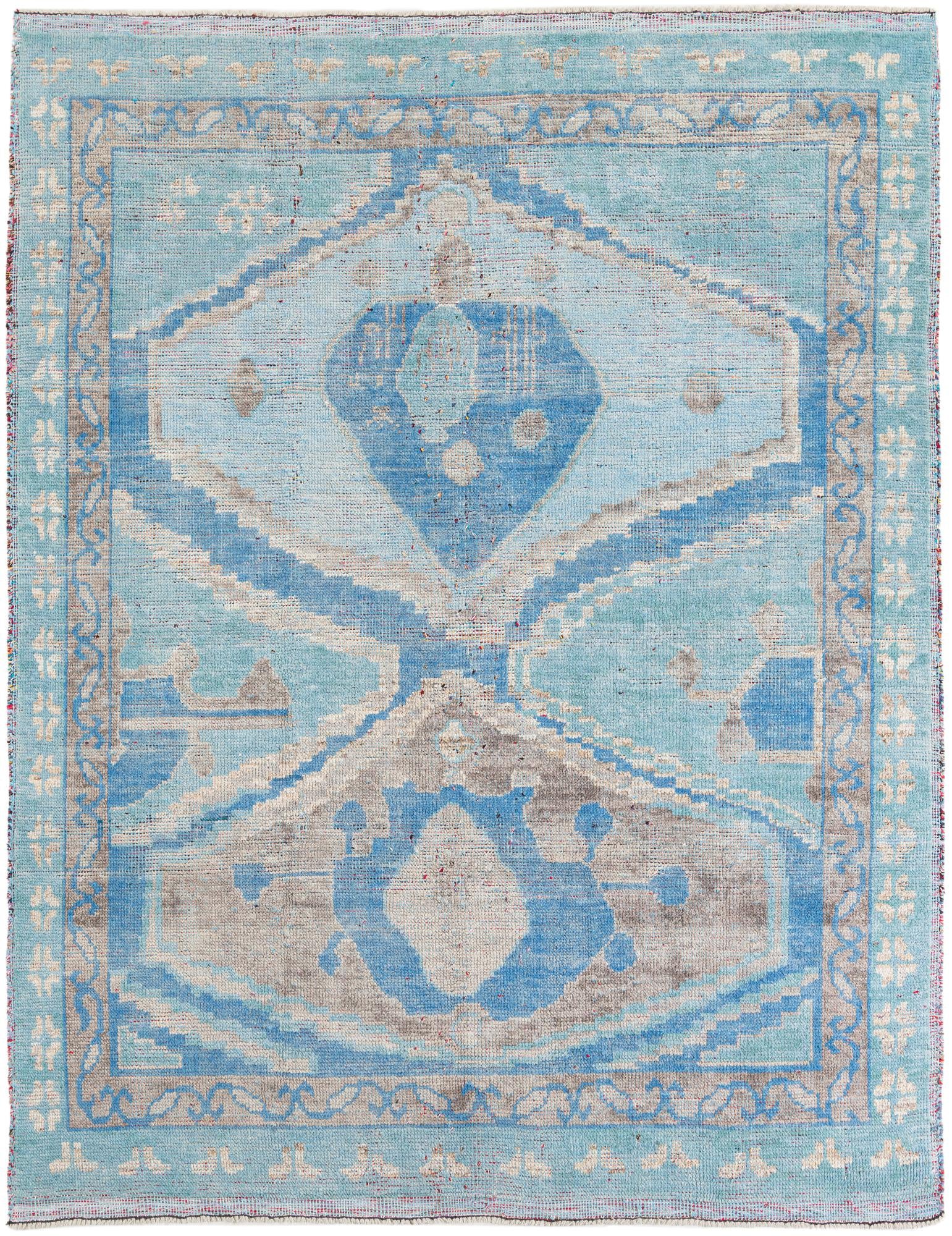 8' x 10' 2 Hand Knotted Moroccan Wool Rug