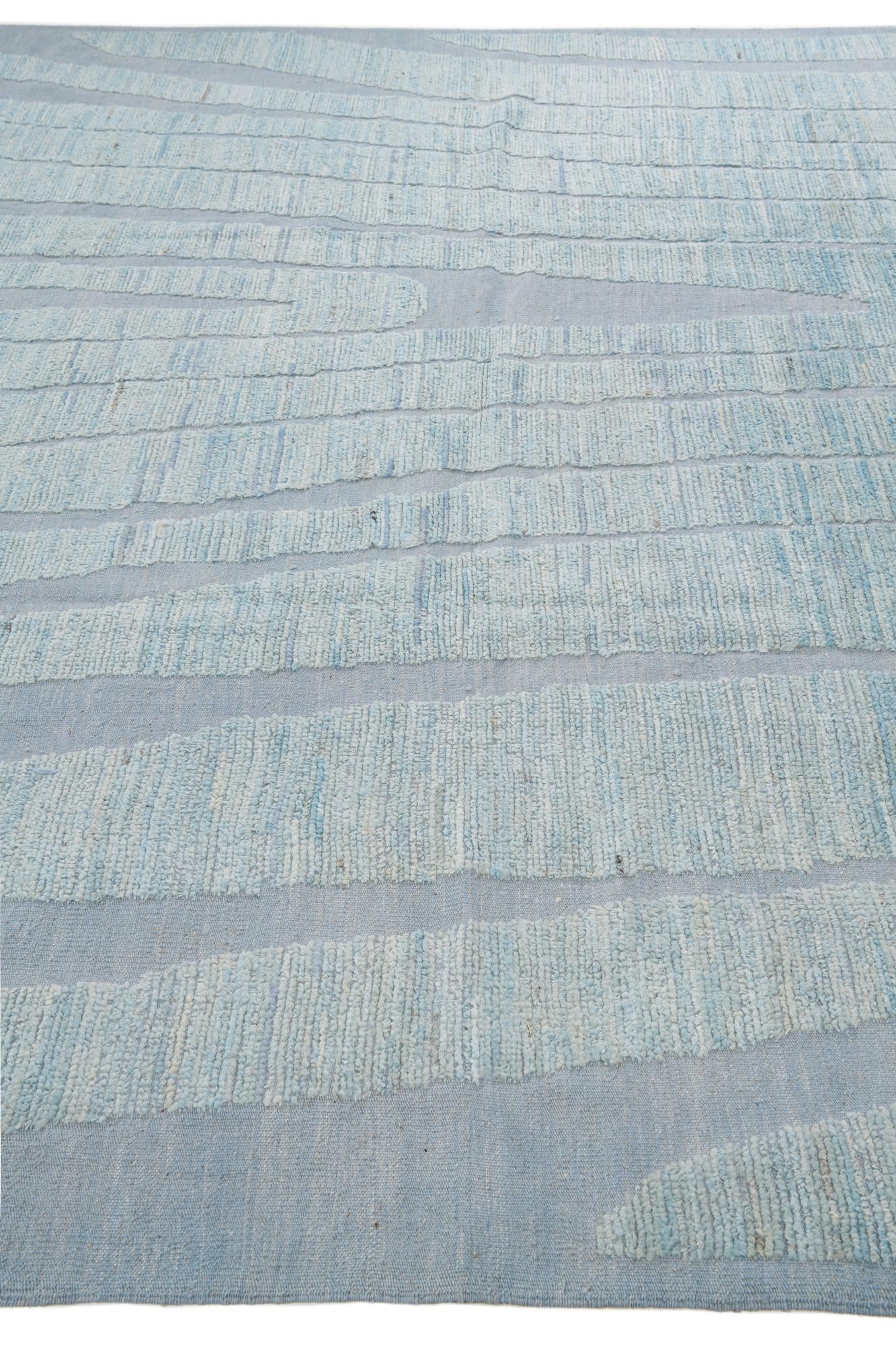 9' 3 x 14' 10 Hand Knotted Moroccan Wool Rug