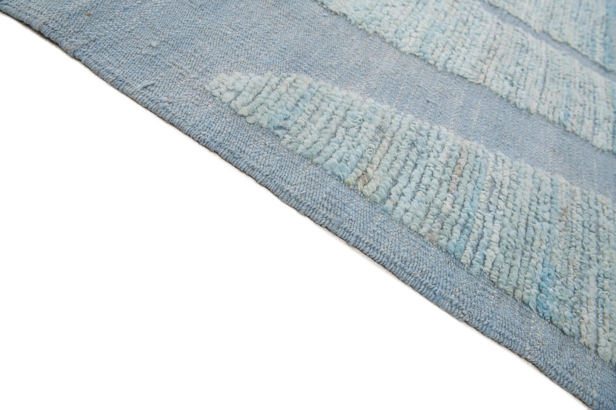 9' 3 x 14' 10 Hand Knotted Moroccan Wool Rug