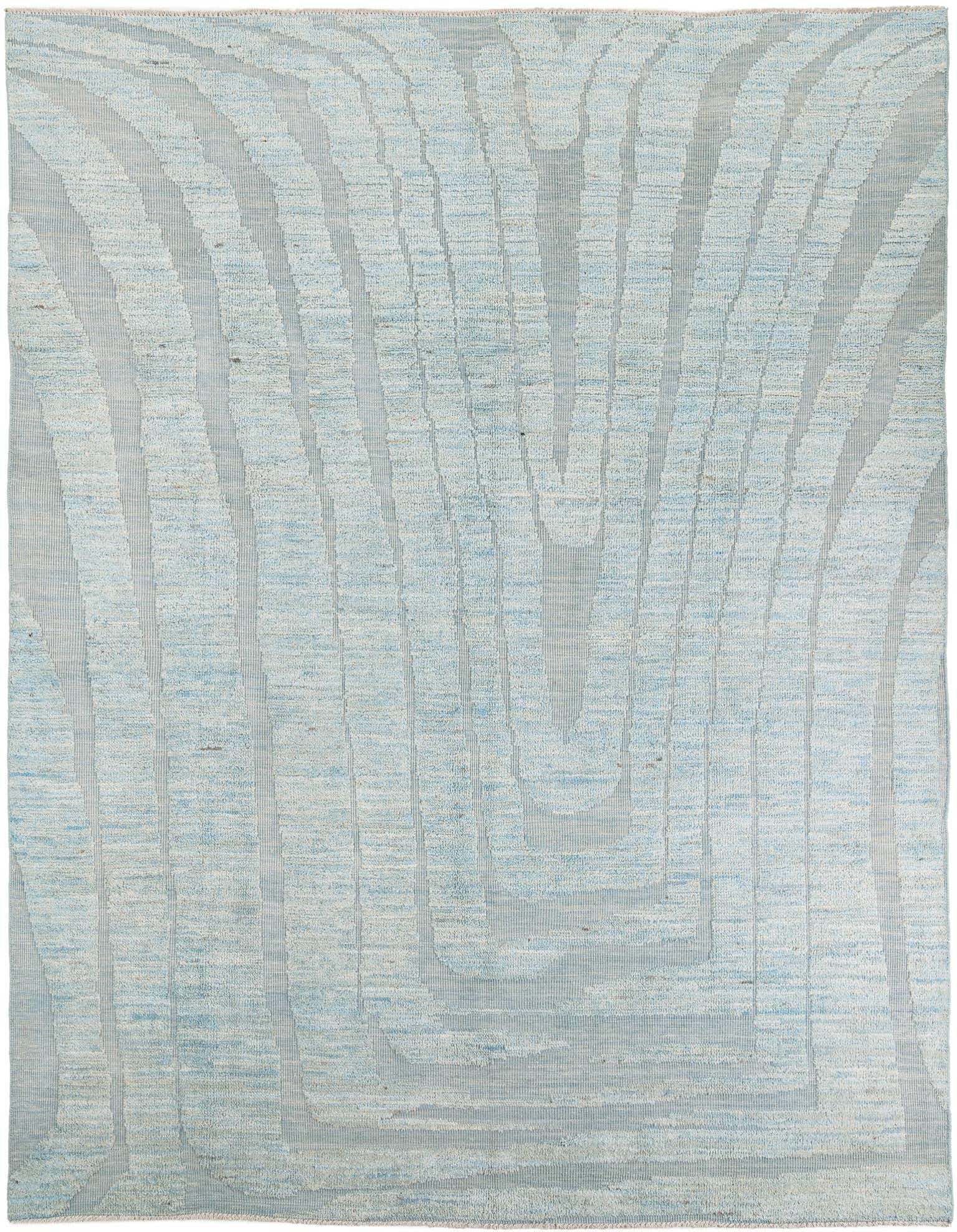 8' x 10' 7 Hand Knotted Moroccan Wool Rug