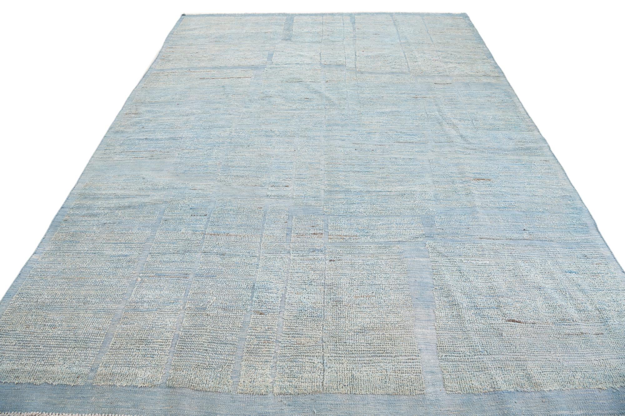 7' 9 x 10' 7 Hand Knotted Moroccan Wool Rug