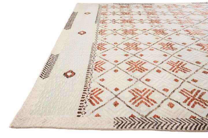 8' 7 x 12' 5 Hand Knotted Moroccan Wool Rug