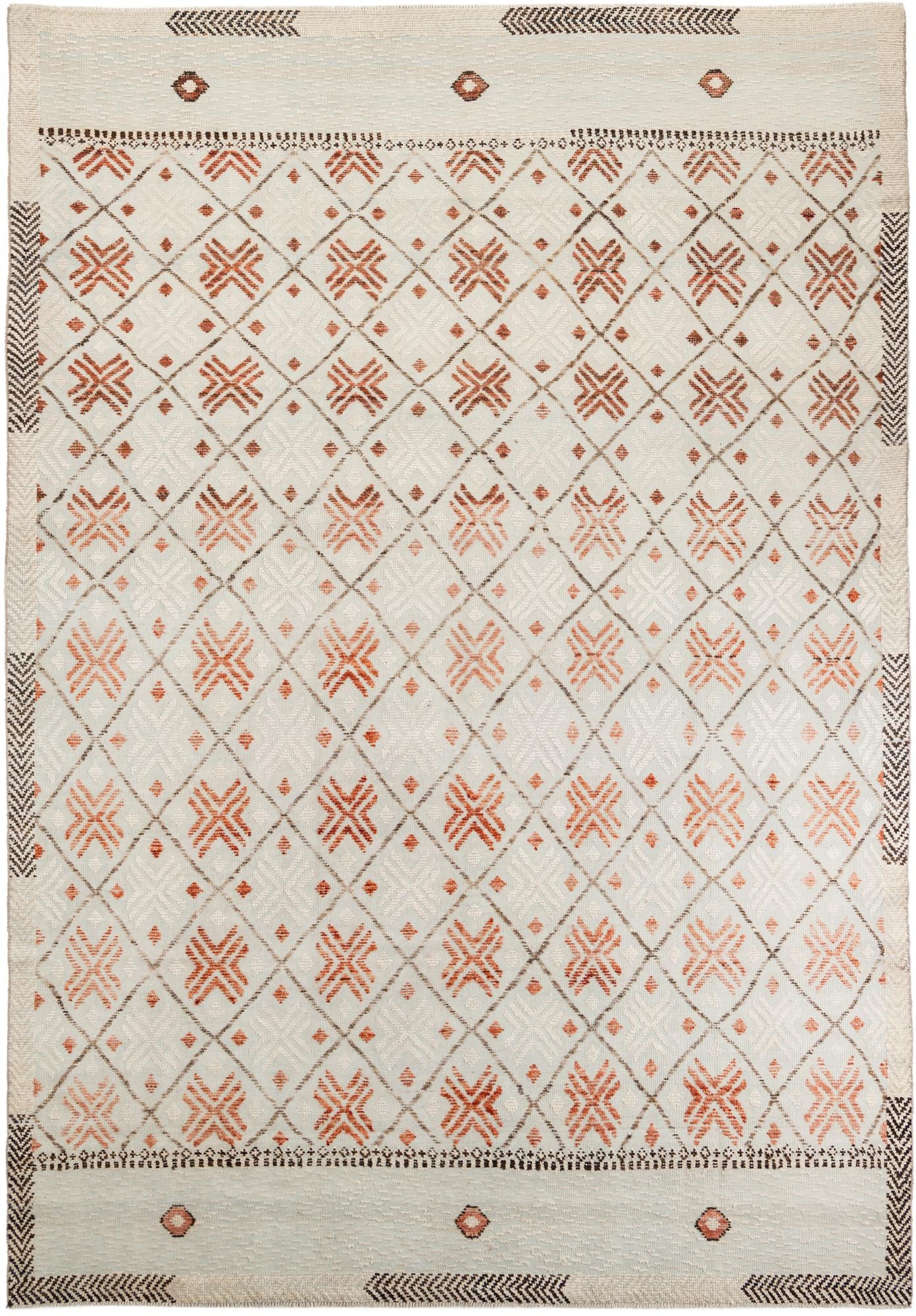 8' 7 x 12' 5 Hand Knotted Moroccan Wool Rug