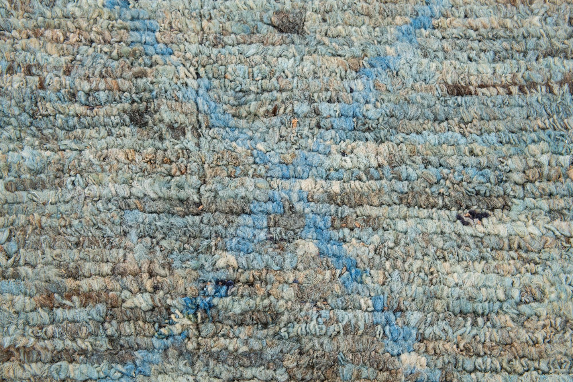 6' 1 x 9' 9 Hand Knotted Moroccan Wool Rug
