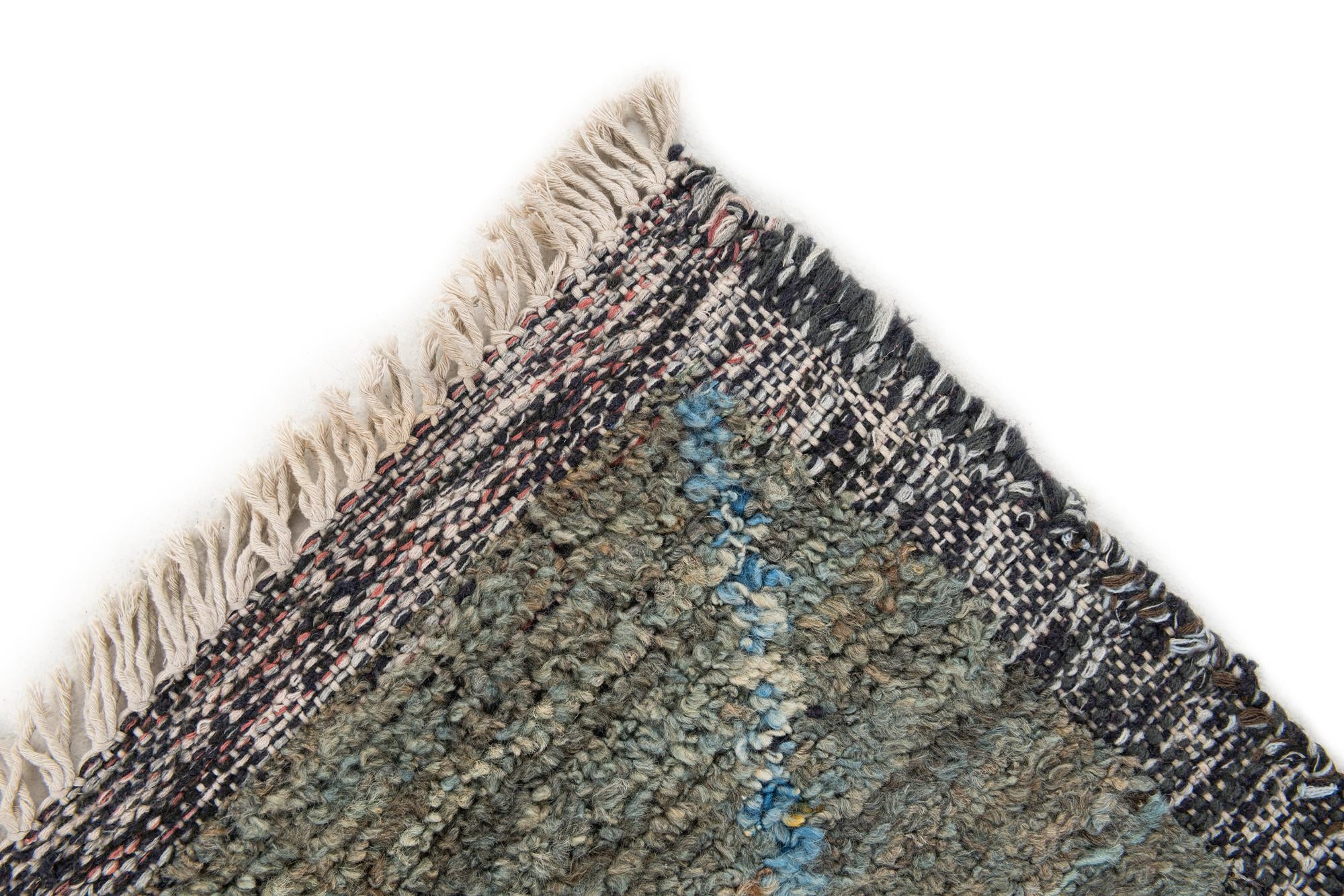 6' 1 x 9' 9 Hand Knotted Moroccan Wool Rug