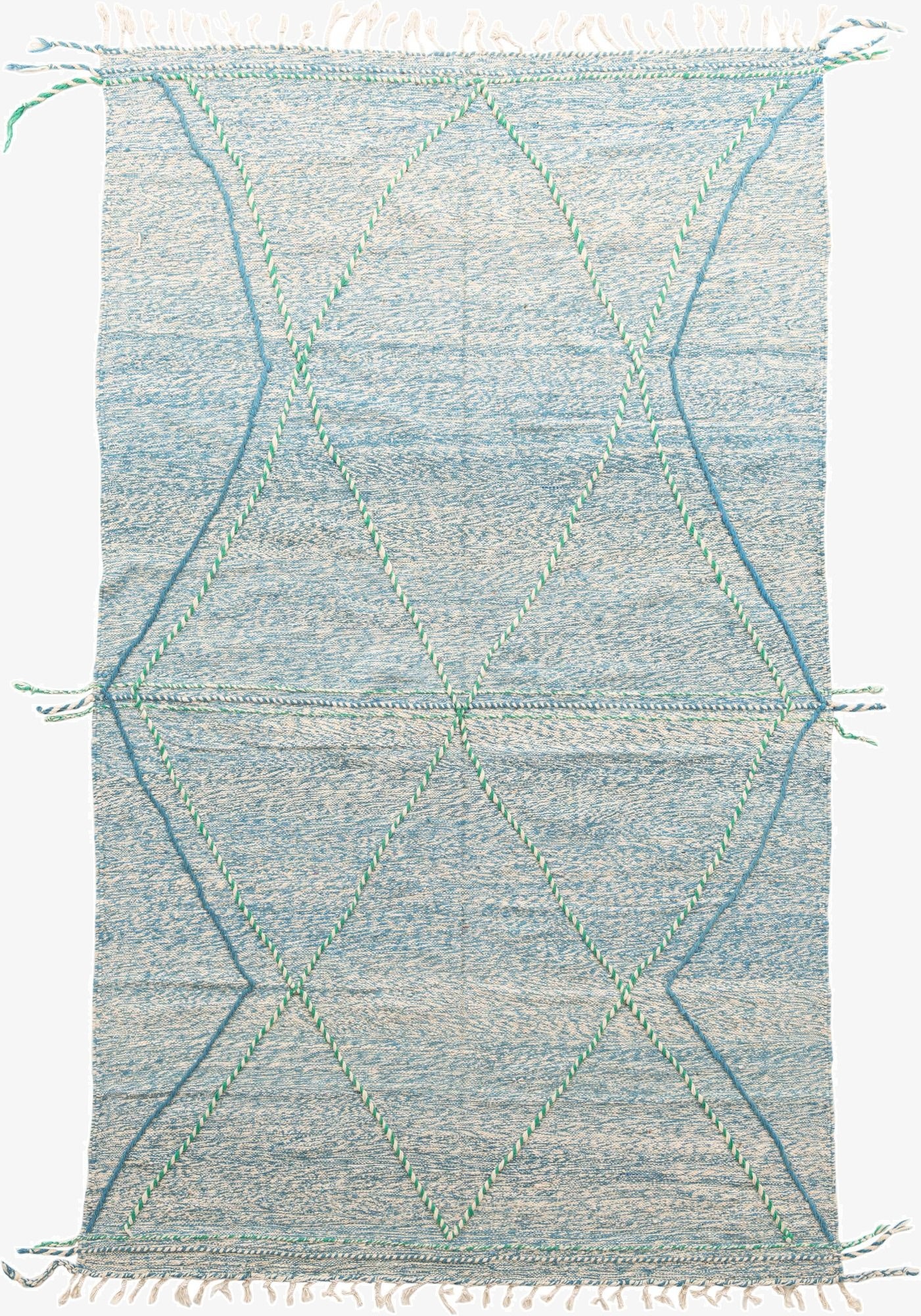 6' 3 x 10' 6  Hand Knotted Moroccan Wool Rug