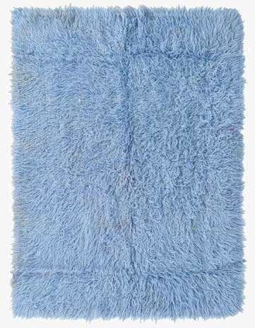 4' 1 x 5' 5 Hand Knotted Moroccan Wool Rug