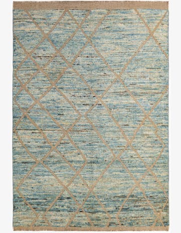 5' 9 x 8' 5 Hand Knotted Moroccan Wool Rug