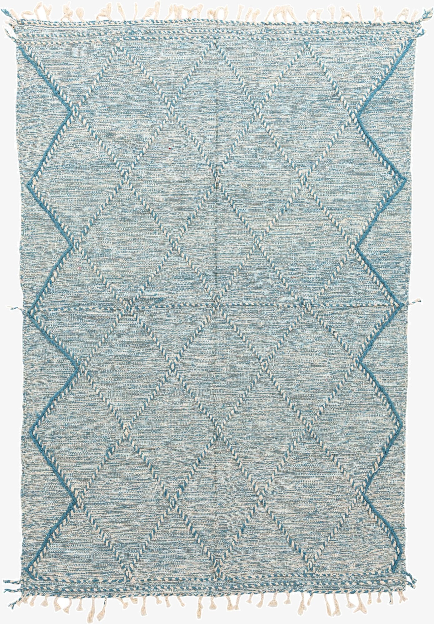 6' 7 x 10'  Hand Knotted Moroccan Wool Rug