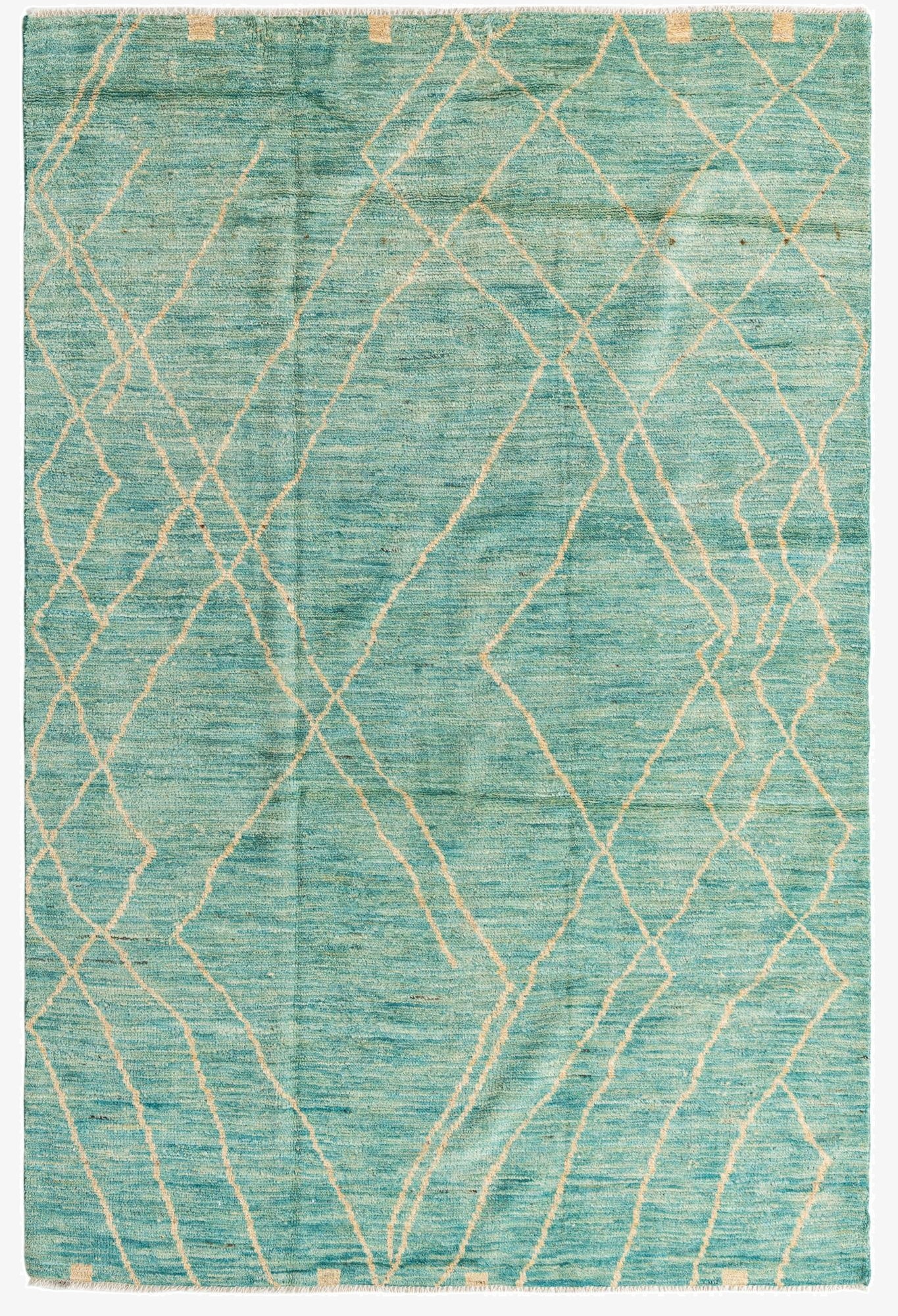 5' 5 x 8' 3  Hand Knotted Moroccan Wool Rug