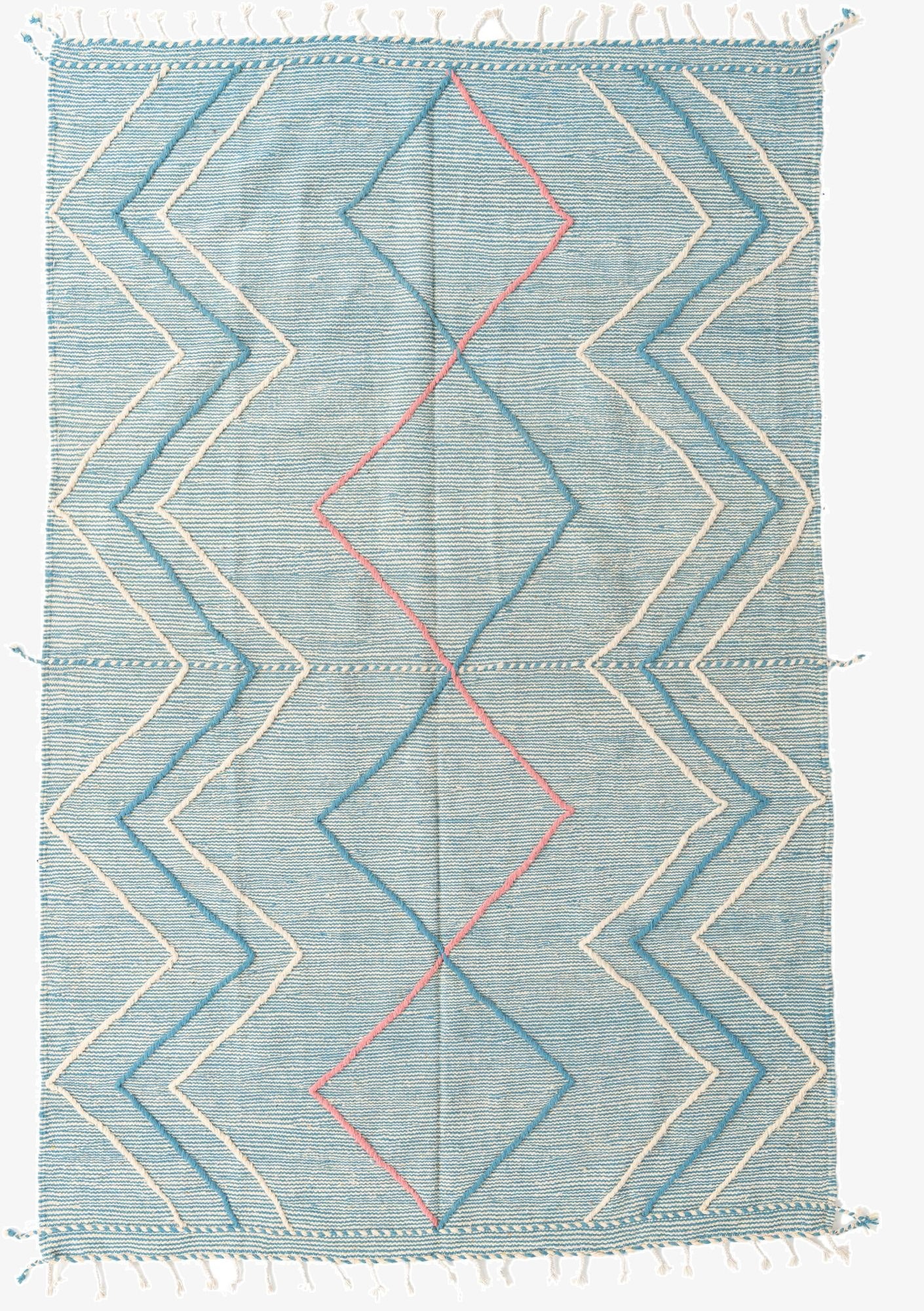 6' 7 x 10' 2  Hand Knotted Moroccan Wool Rug