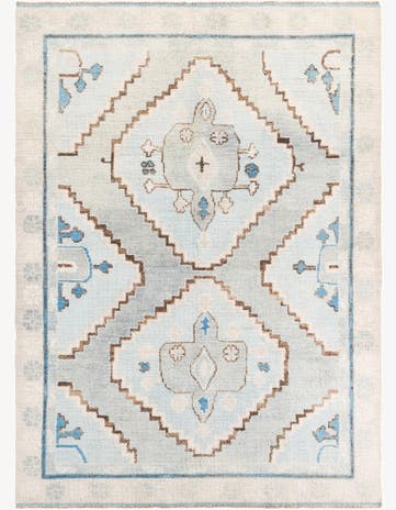 7' 4 x 10' 2 Hand Knotted Moroccan Wool Rug