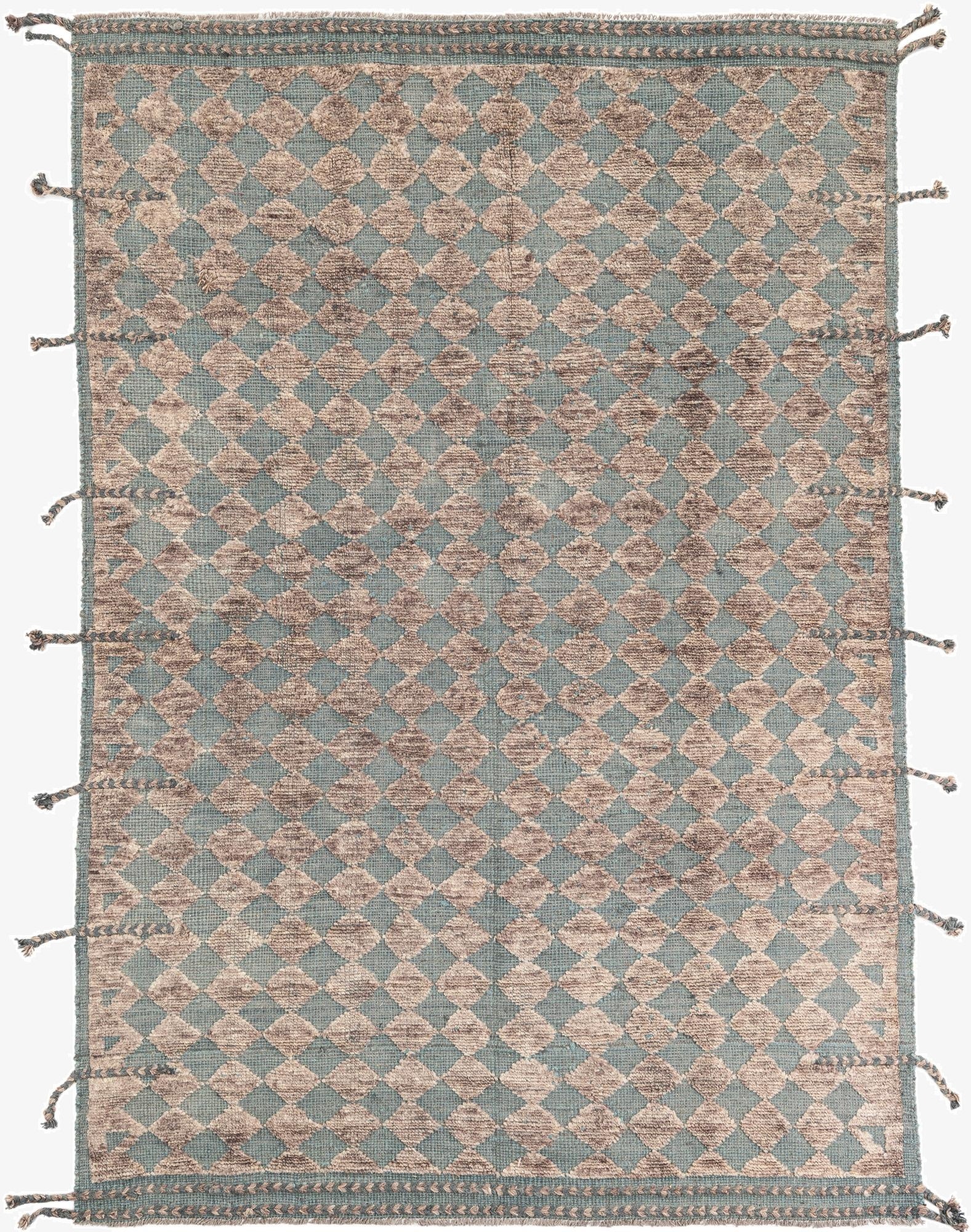 5' 8 x 8'  Hand Knotted Moroccan Wool Rug