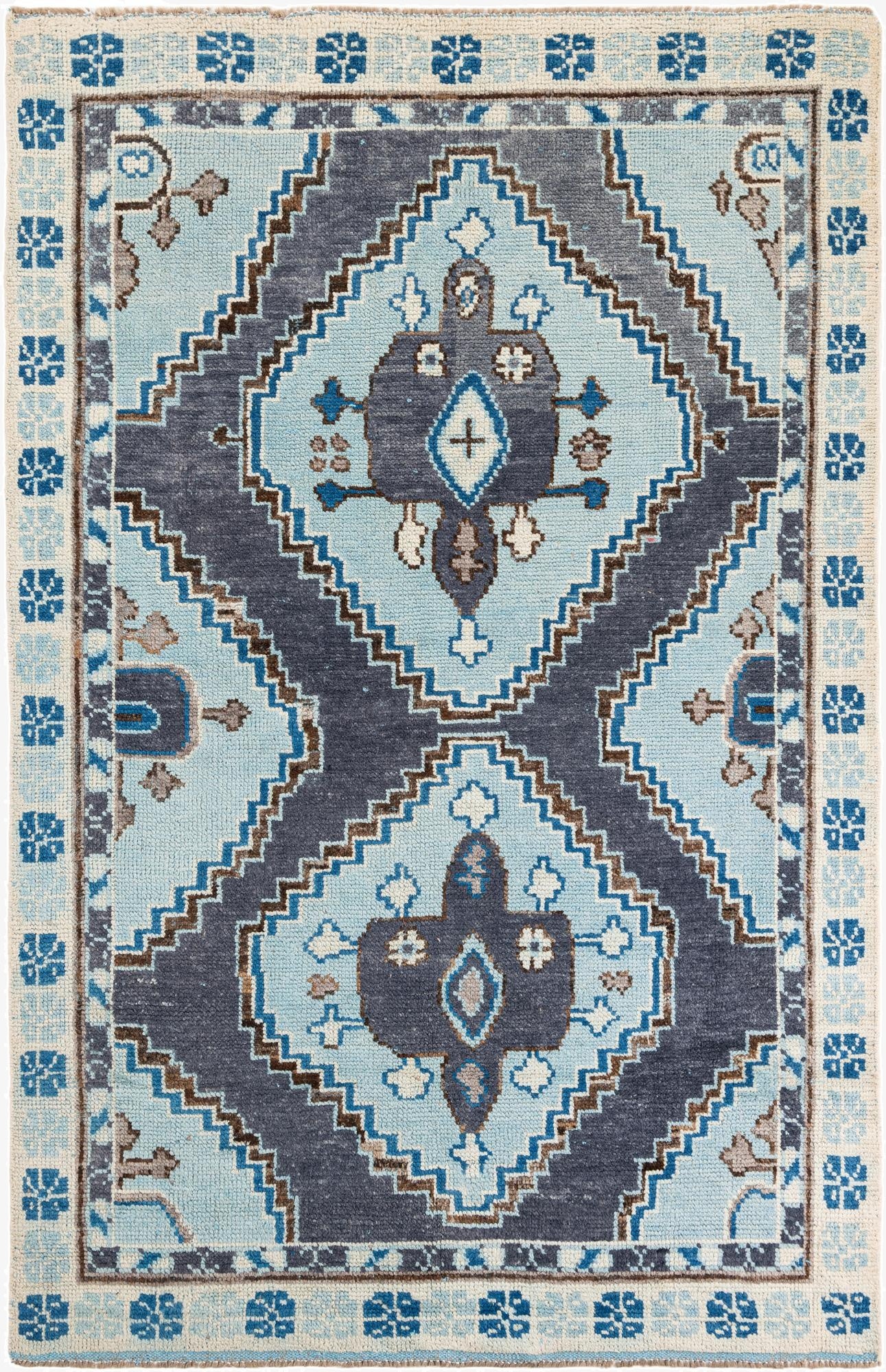 5' 10 x 9' 1  Hand Knotted Moroccan Wool Rug