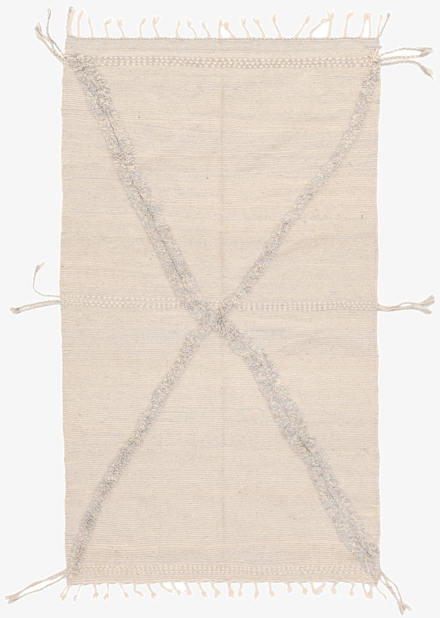 5' 6 x 9' 1  Hand Knotted Moroccan Wool Rug