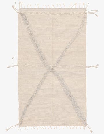 5' 6 x 9' 1 Hand Knotted Moroccan Wool Rug