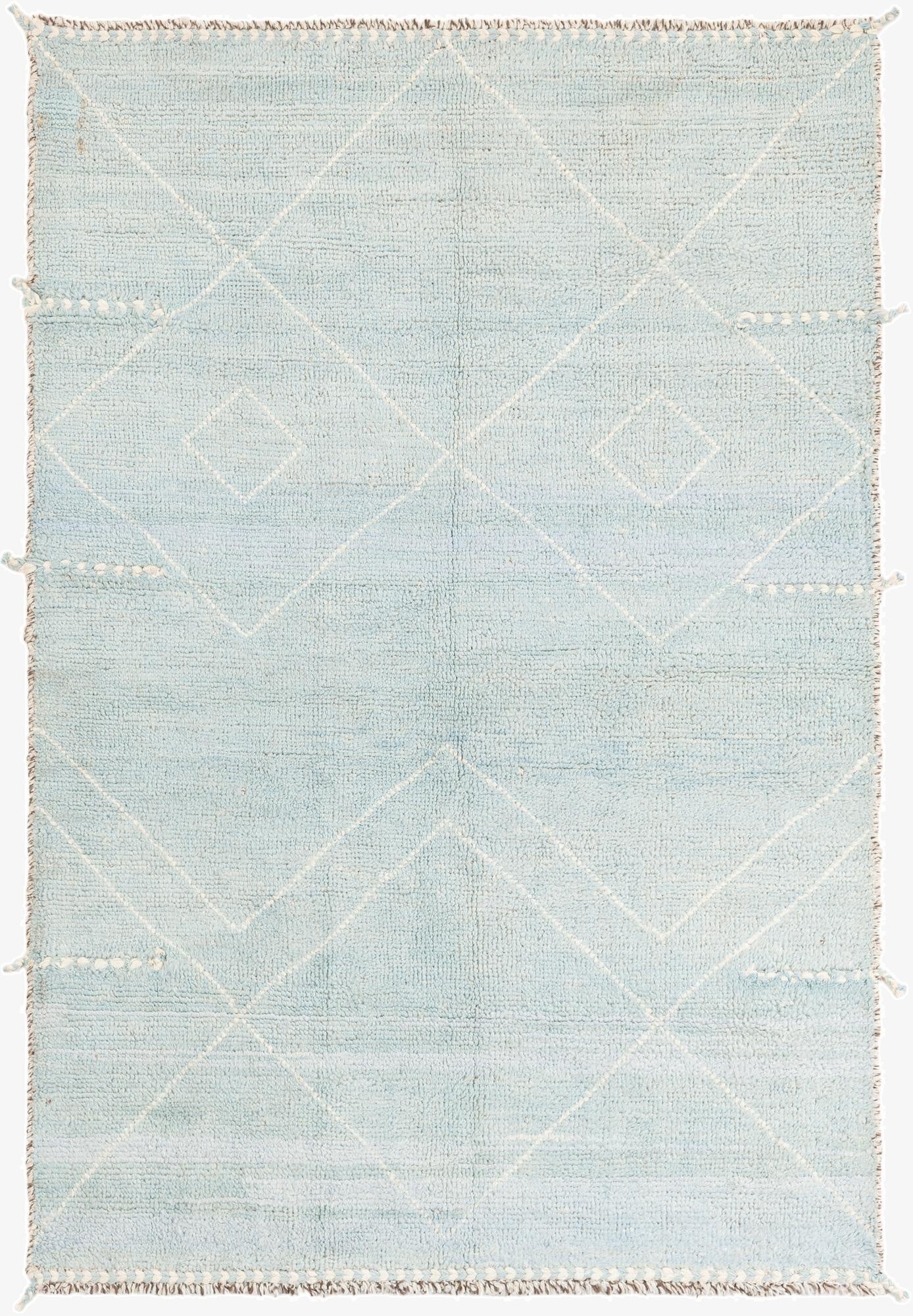 4' 1 x 6' 1  Hand Knotted Moroccan Wool Rug