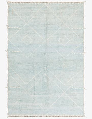 4' 1 x 6' 1 Hand Knotted Moroccan Wool Rug