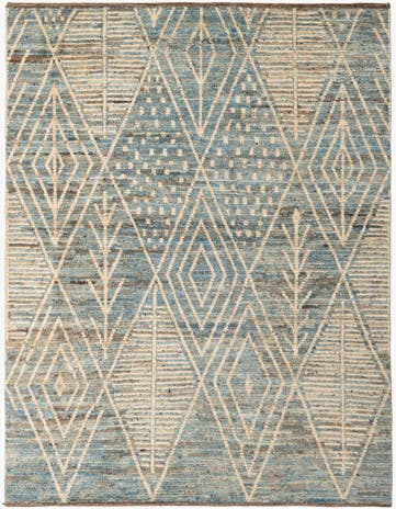 6' x 7' 10 Hand Knotted Moroccan Wool Rug