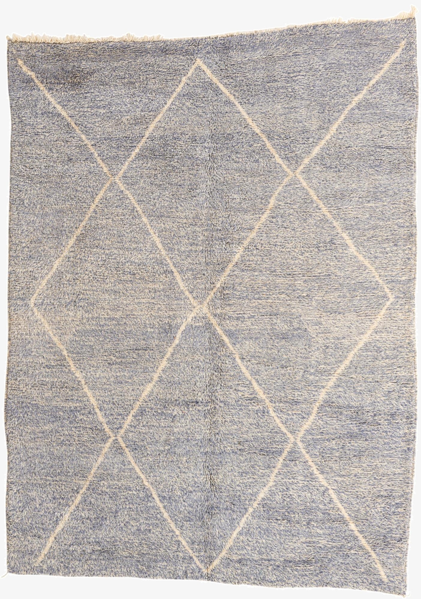 7' x 9' 2  Hand Knotted Moroccan Wool Rug
