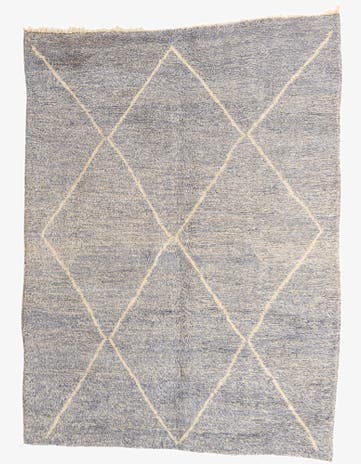 7' x 9' 2 Hand Knotted Moroccan Wool Rug