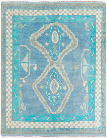 7' 9 x 9' 9 Hand Knotted Moroccan Wool Rug