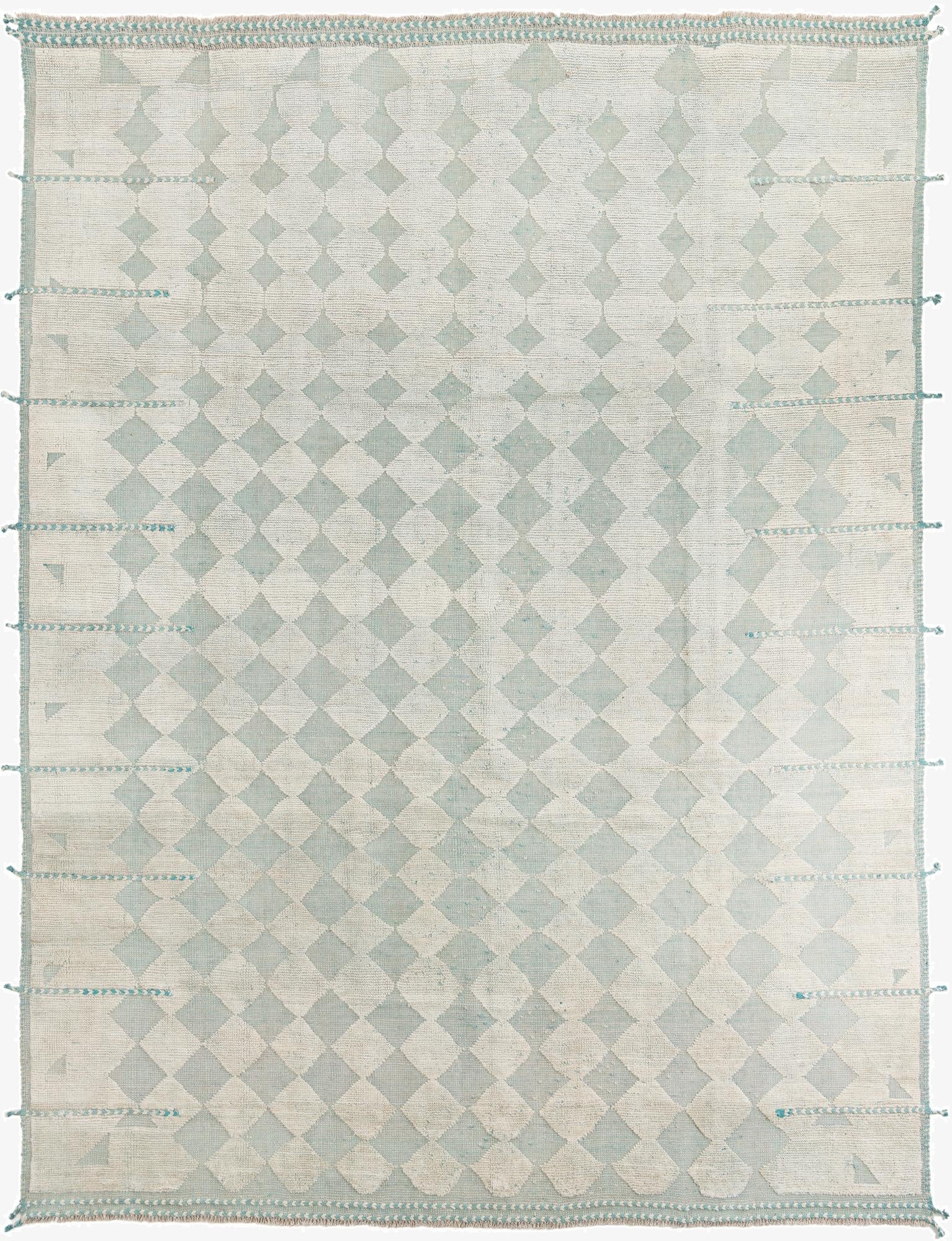 9' 1 x 12'  Hand Knotted Moroccan Wool Rug