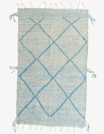 5' 2 x 8' 7 Hand Knotted Moroccan Wool Rug
