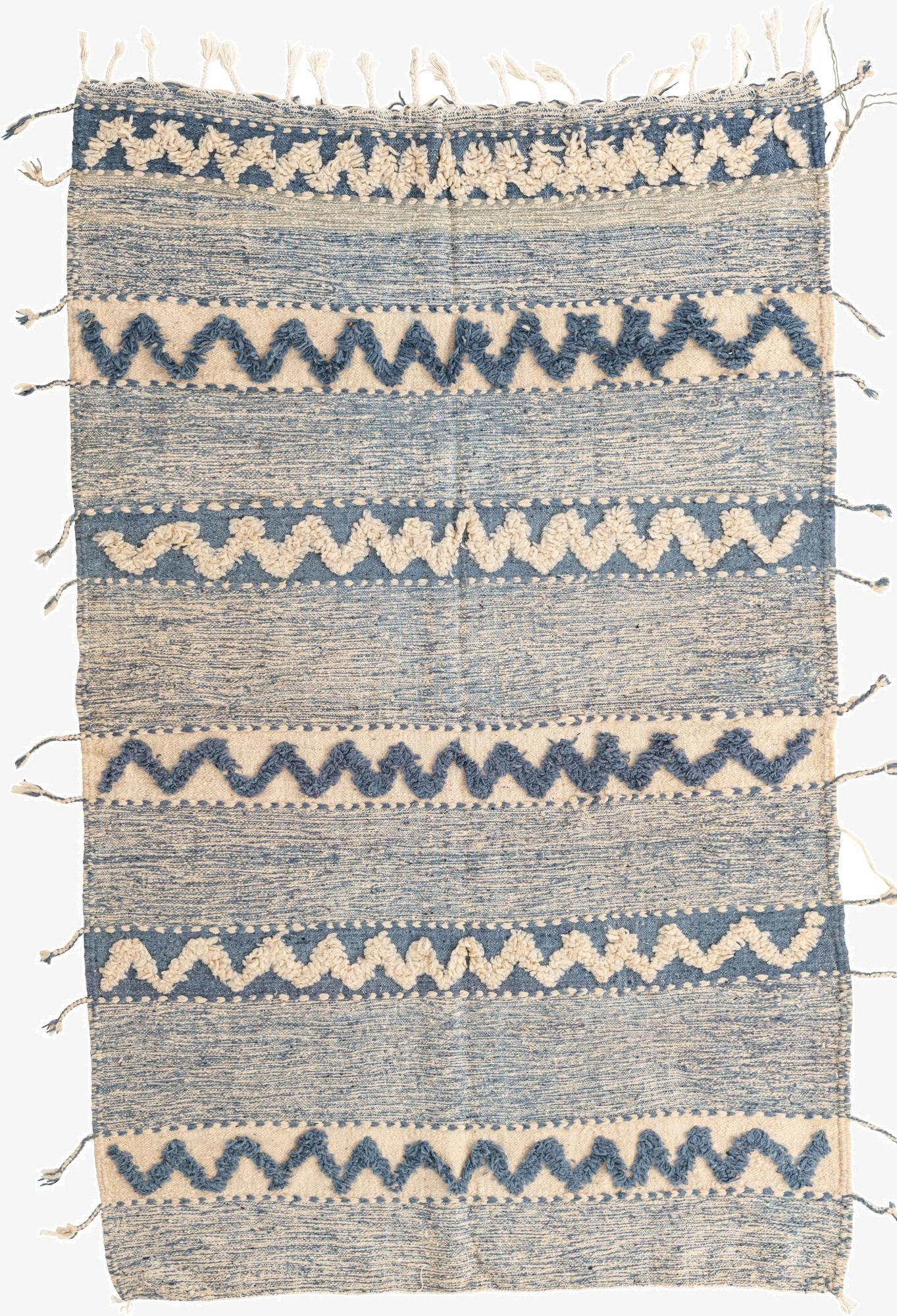 5' 3 x 8'  Hand Knotted Moroccan Wool Rug