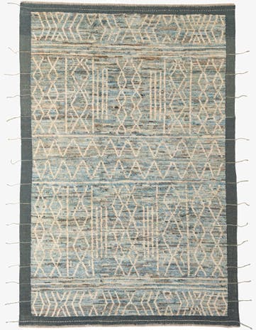 6' 6 x 9' 5 Hand Knotted Moroccan Wool Rug