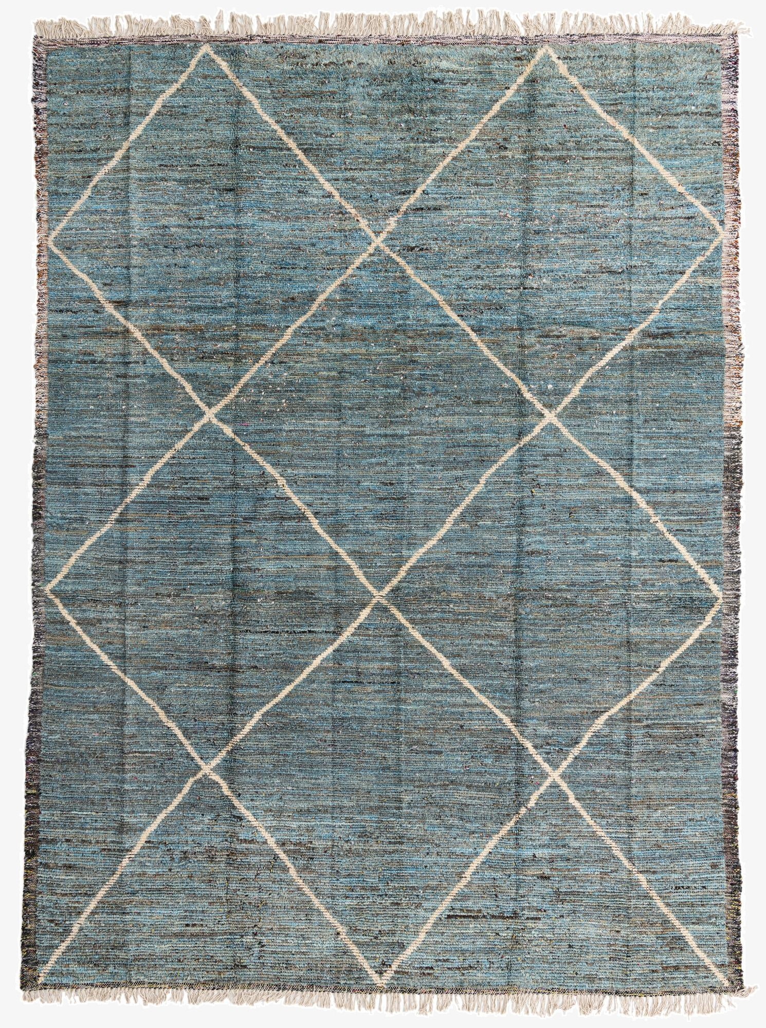 9' 3 x 12' 7  Hand Knotted Moroccan Wool Rug