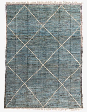 9' 3 x 12' 7 Hand Knotted Moroccan Wool Rug