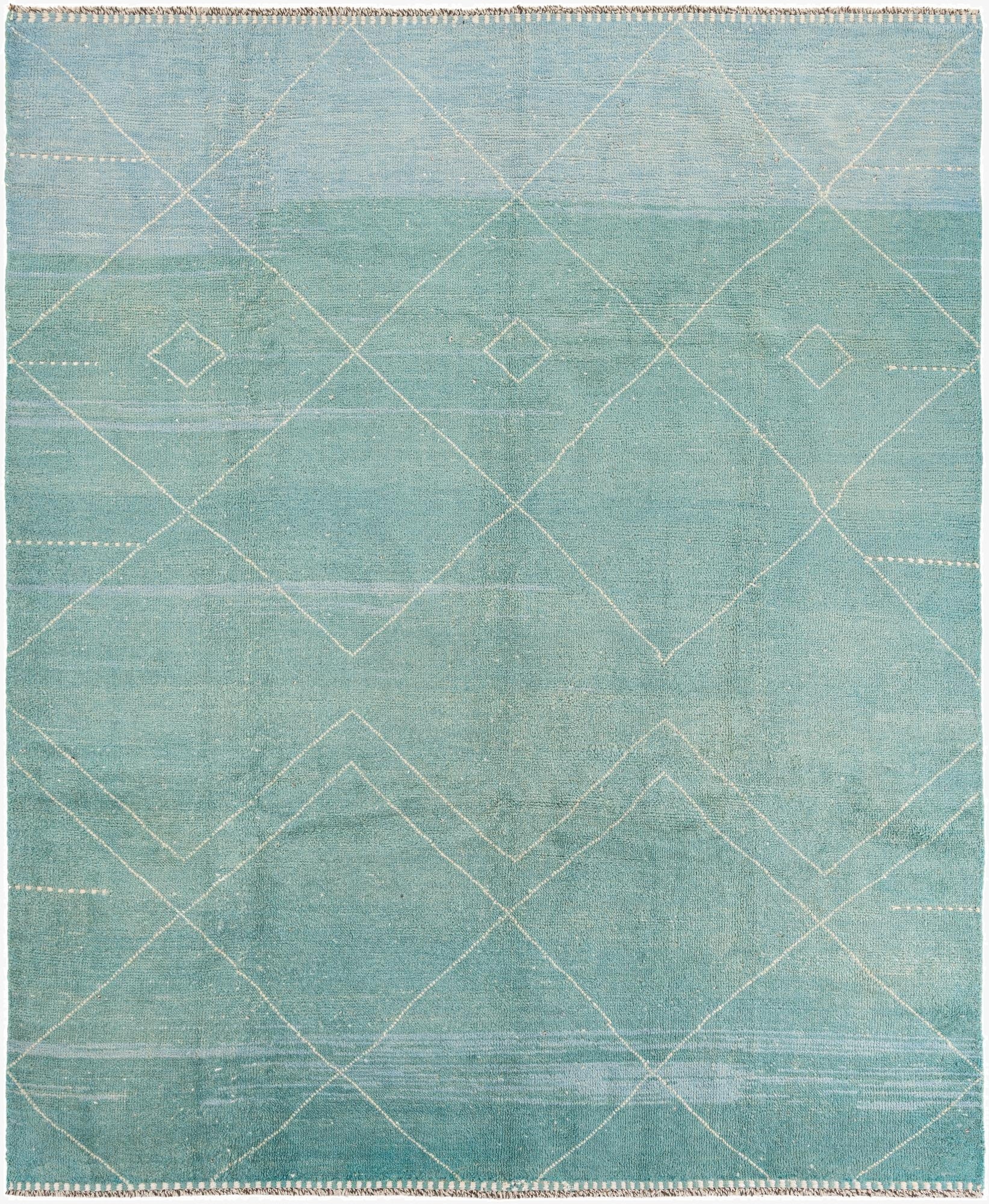 8' 1 x 10'  Hand Knotted Moroccan Wool Rug
