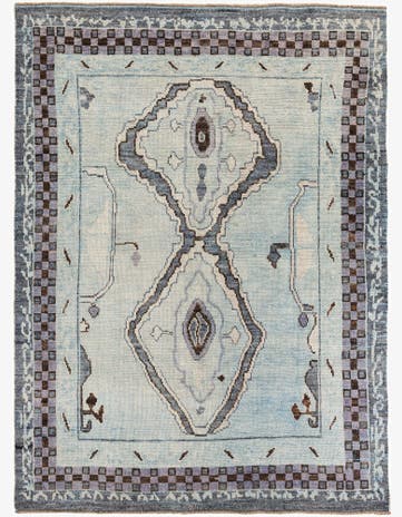7' 6 x 10' 3 Hand Knotted Moroccan Wool Rug