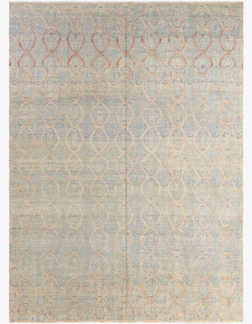 8' 10 x 12' 2 Hand Knotted Moroccan Wool Rug