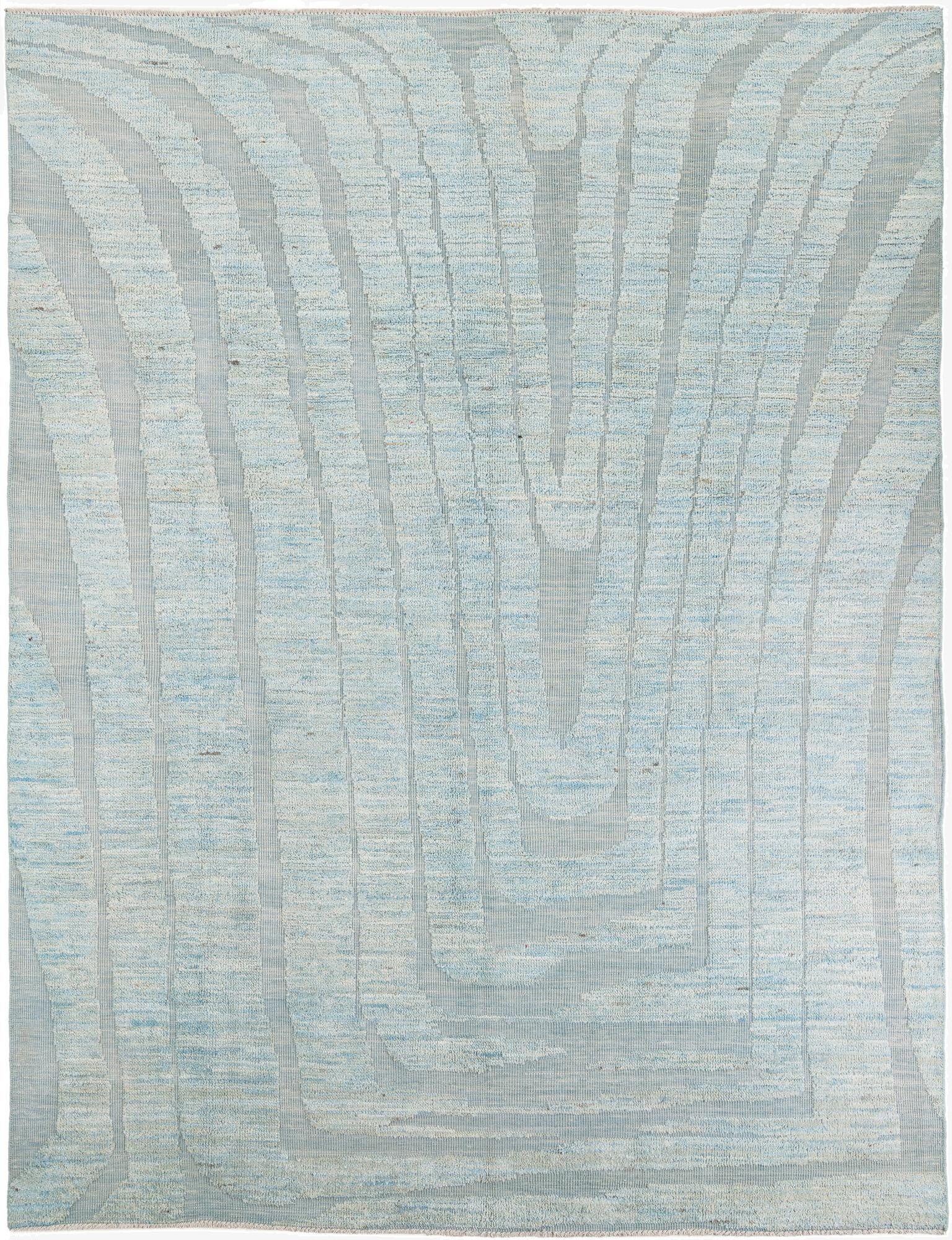 8' x 10' 7  Hand Knotted Moroccan Wool Rug