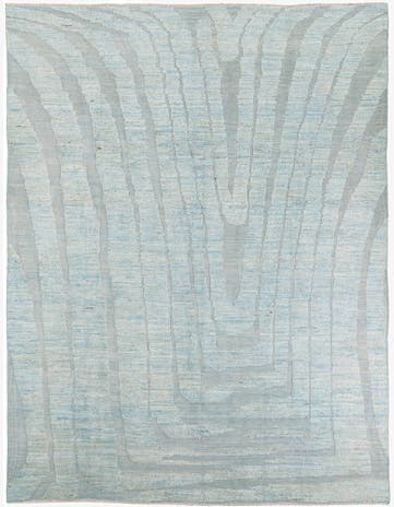 8' x 10' 7 Hand Knotted Moroccan Wool Rug