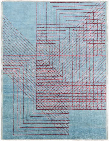 7' 10 x 10' 3 Hand Knotted Moroccan Wool Rug