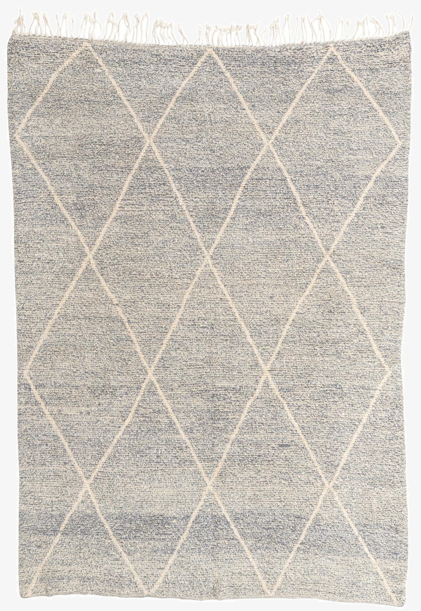 6' 10 x 9' 5  Hand Knotted Moroccan Wool Rug