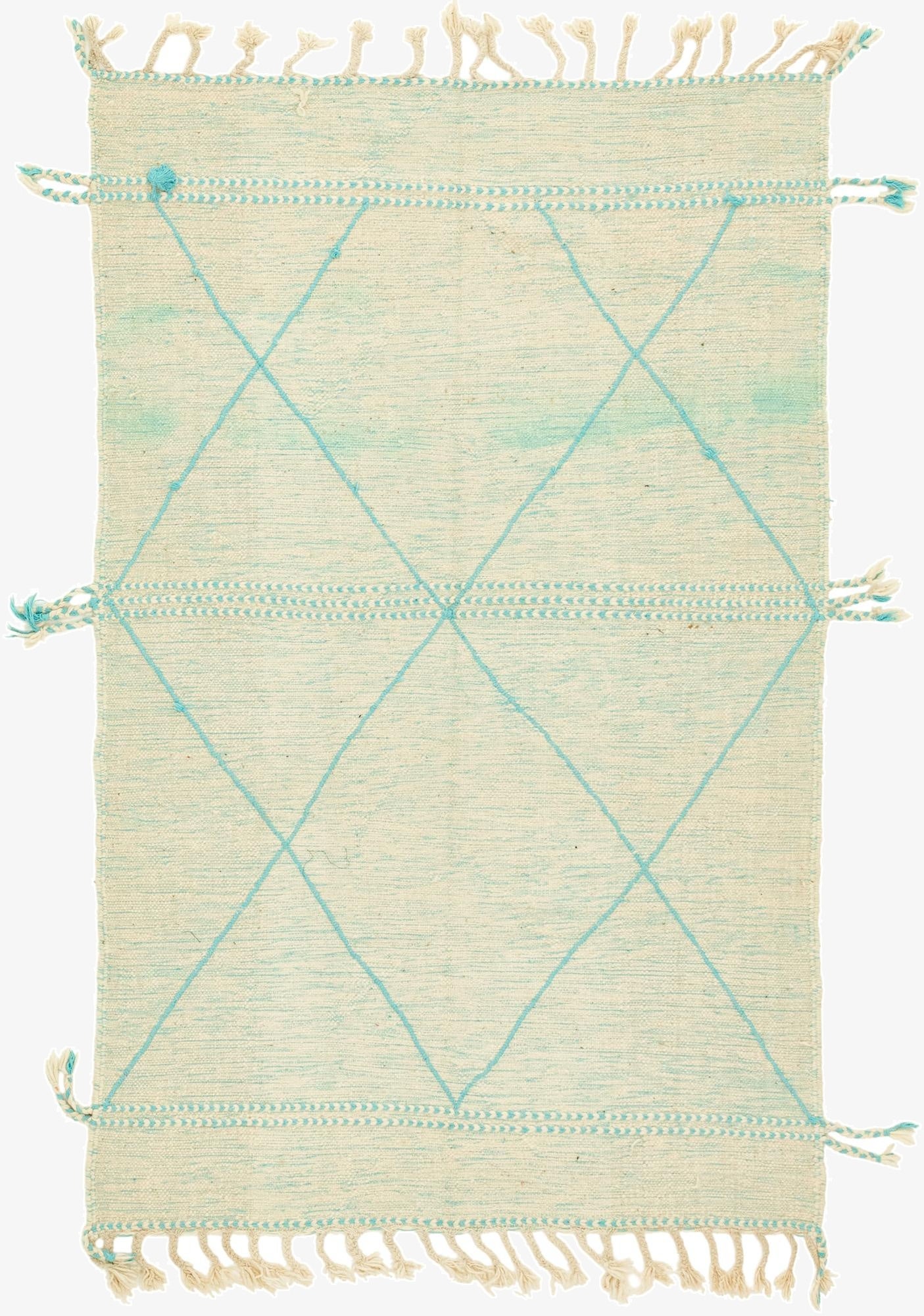 5' x 7' 9  Hand Knotted Moroccan Wool Rug