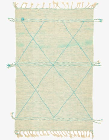 5' x 7' 9 Hand Knotted Moroccan Wool Rug