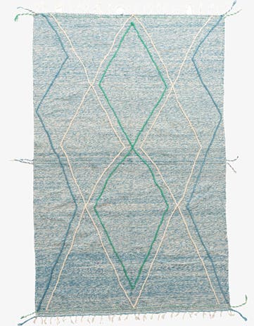6' 7 x 10' 5 Hand Knotted Moroccan Wool Rug