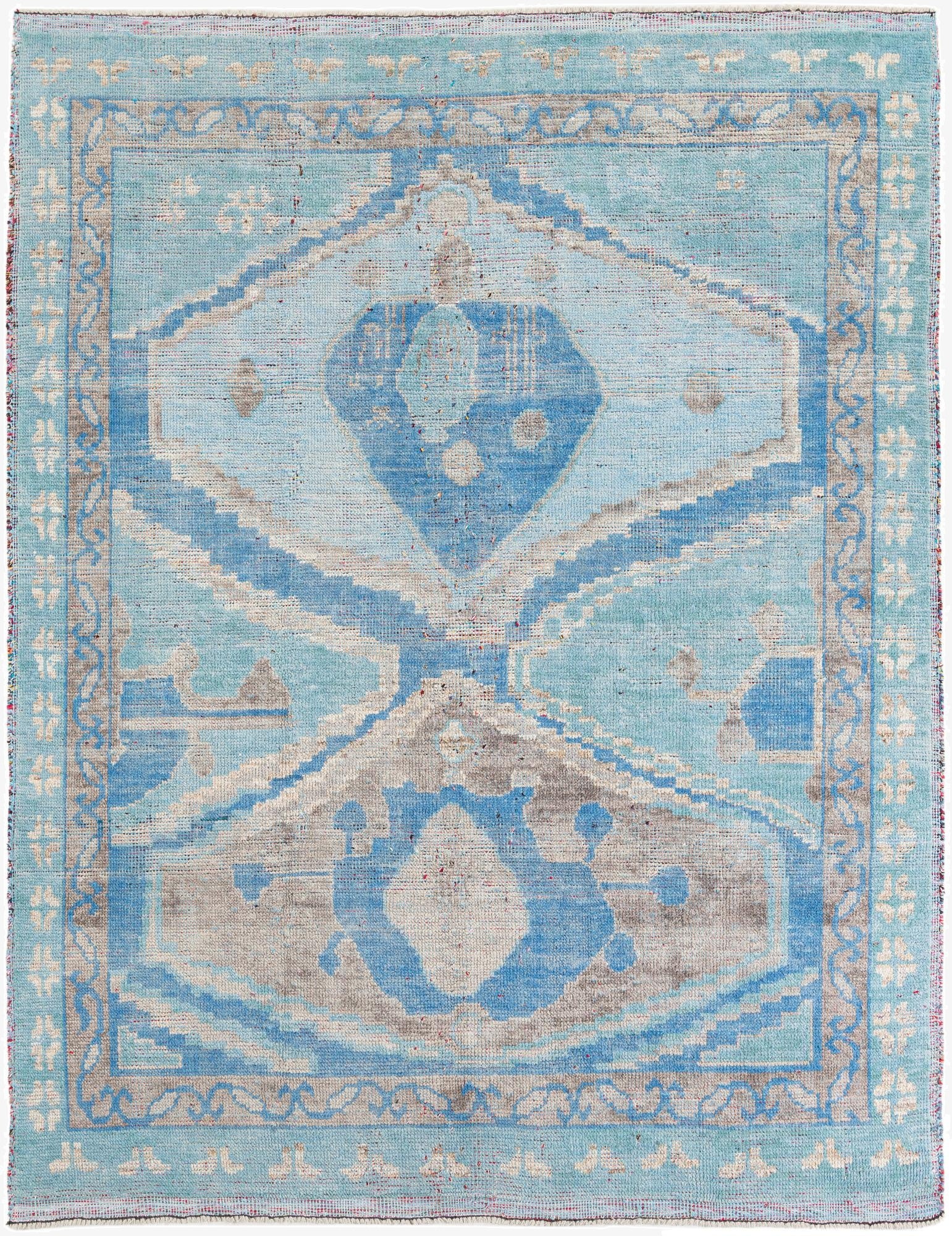 8' x 10' 2  Hand Knotted Moroccan Wool Rug