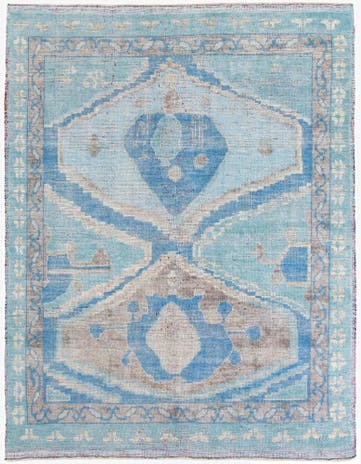 8' x 10' 2 Hand Knotted Moroccan Wool Rug