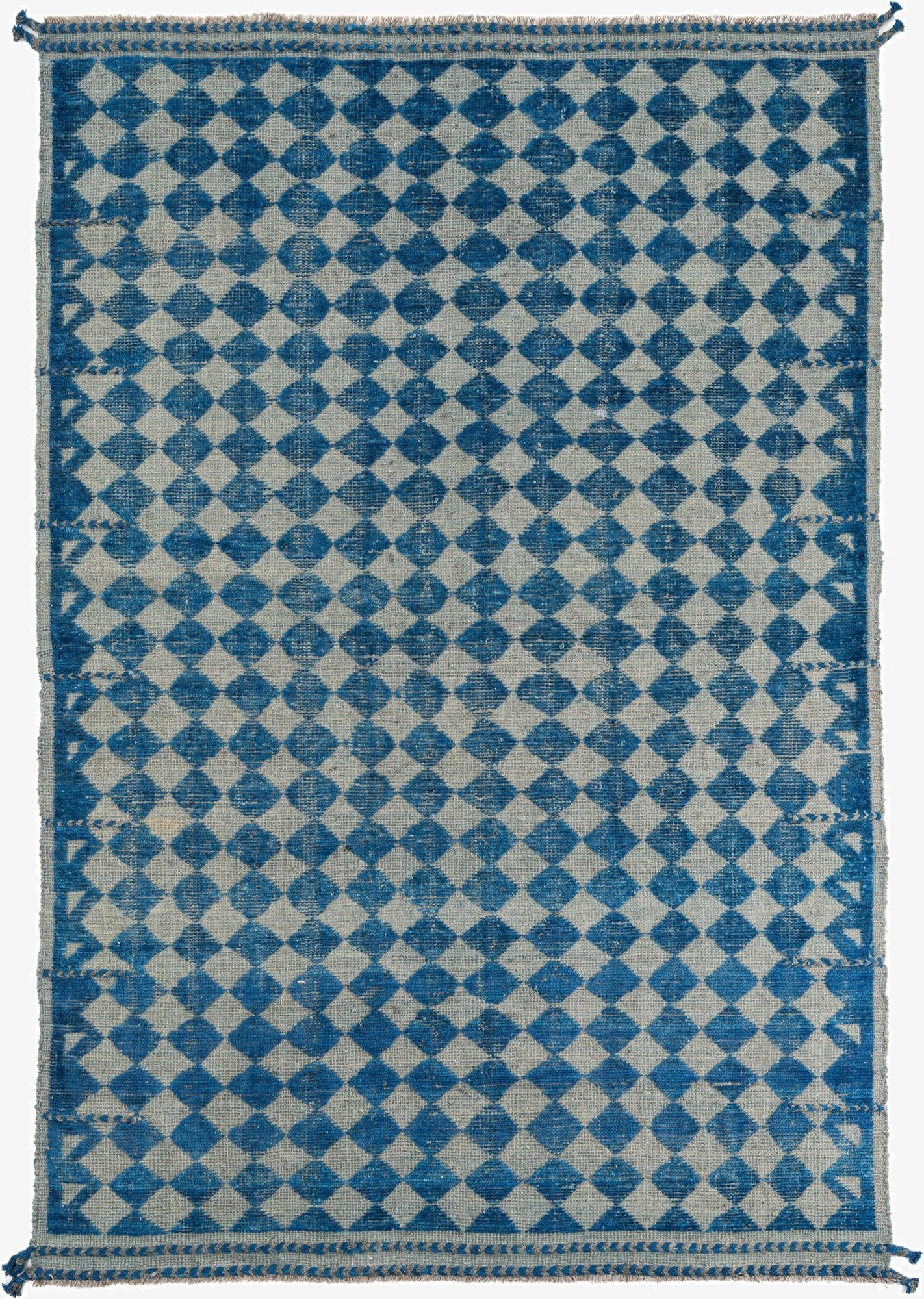 5' 6 x 8' 2  Hand Knotted Moroccan Wool Rug