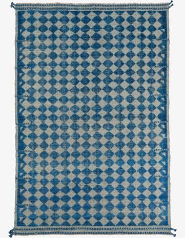 5' 6 x 8' 2 Hand Knotted Moroccan Wool Rug
