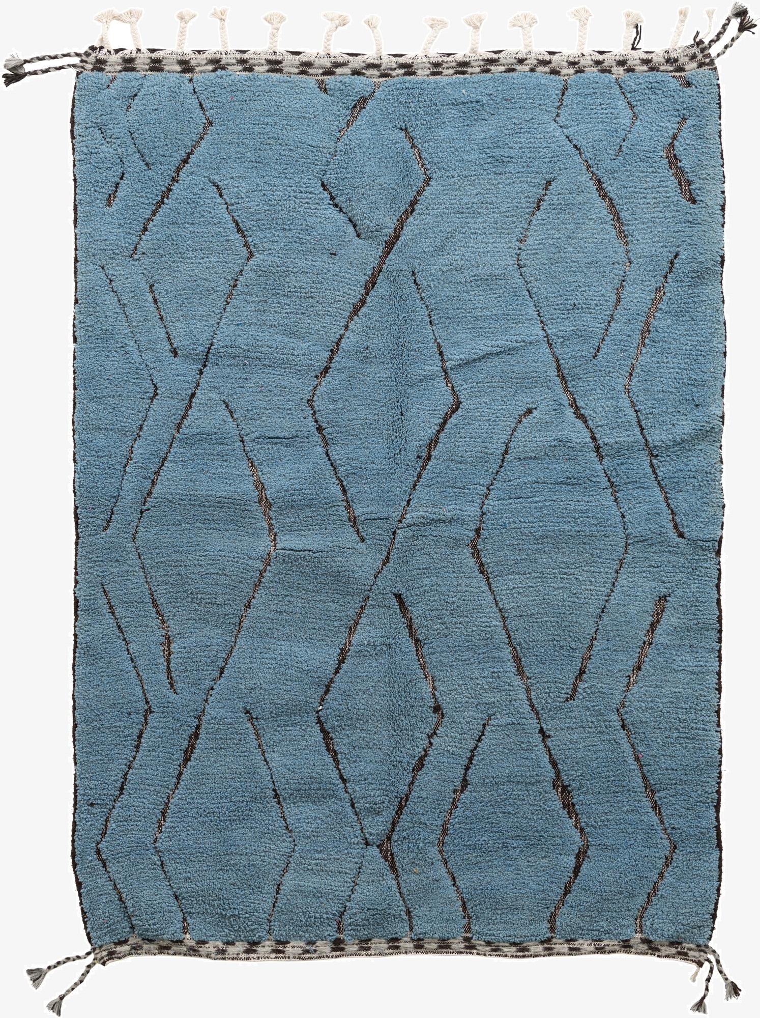 5' 6 x 7' 7  Hand Knotted Moroccan Wool Rug