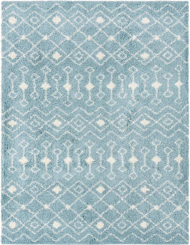 Detail image of 9' x 12' Moroccan Trellis Shag Rug