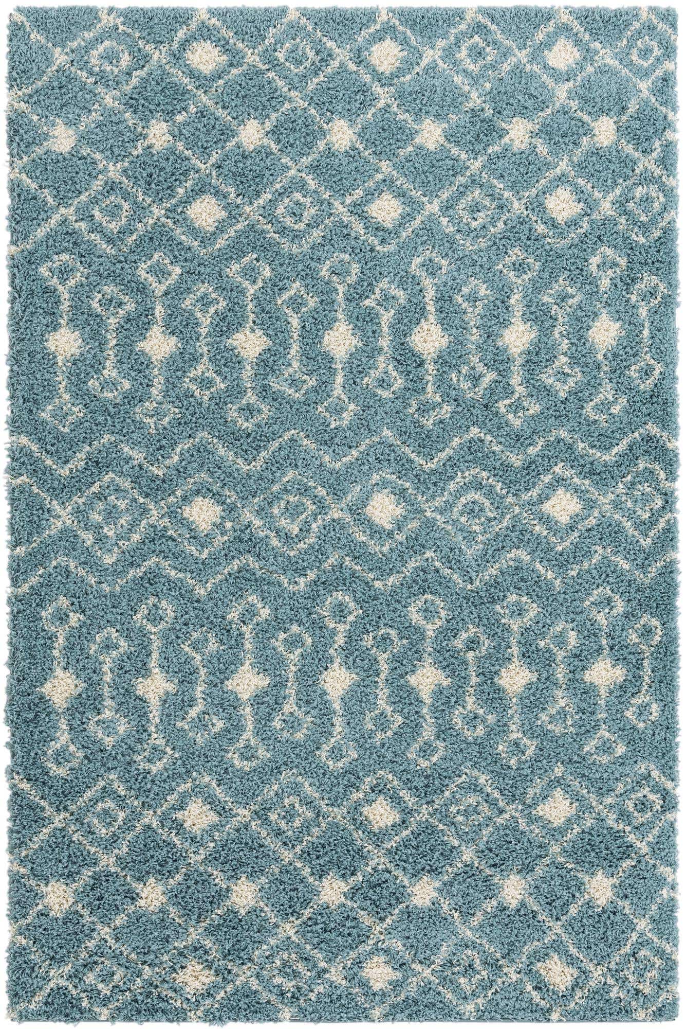 6' x 9' Moroccan Trellis Shag Rug